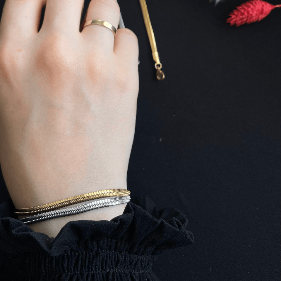 Yüksek Kaliteli Çelik İtalyan Kararmaz Ayarlanabilir Bileklik