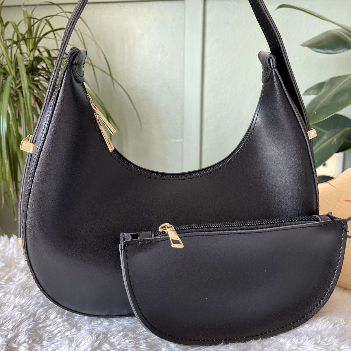 Cherry Model Askı Ayarlanabilir Kadın Omuz Çantası ve Cüzdanı