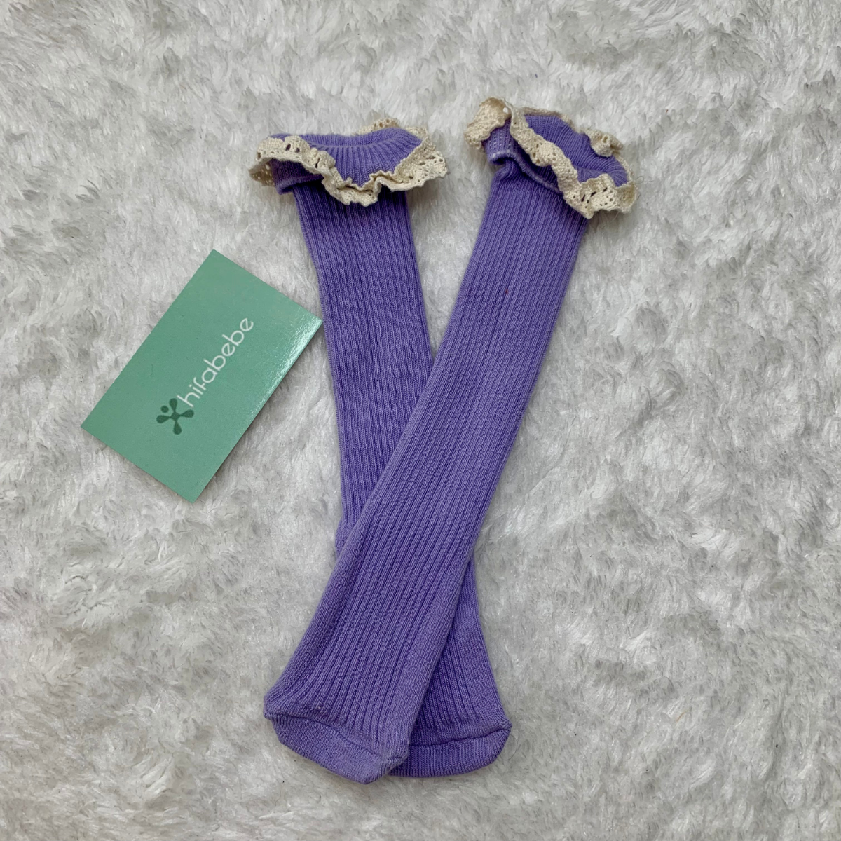 Fitilli Dantelli Diz Altı Çorap Kız Bebek Çorap