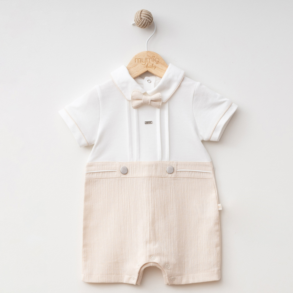 Kırinkıl Papyonlu Erkek Bebek Barbatöz Tulum