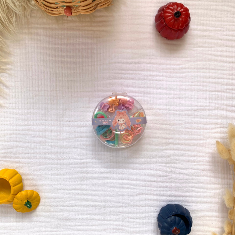 Saç Tokası Yuvarlak Kutu Set