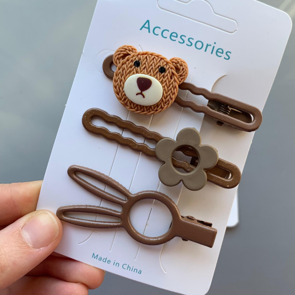 Saç Tokası Ayıcık 3'lü