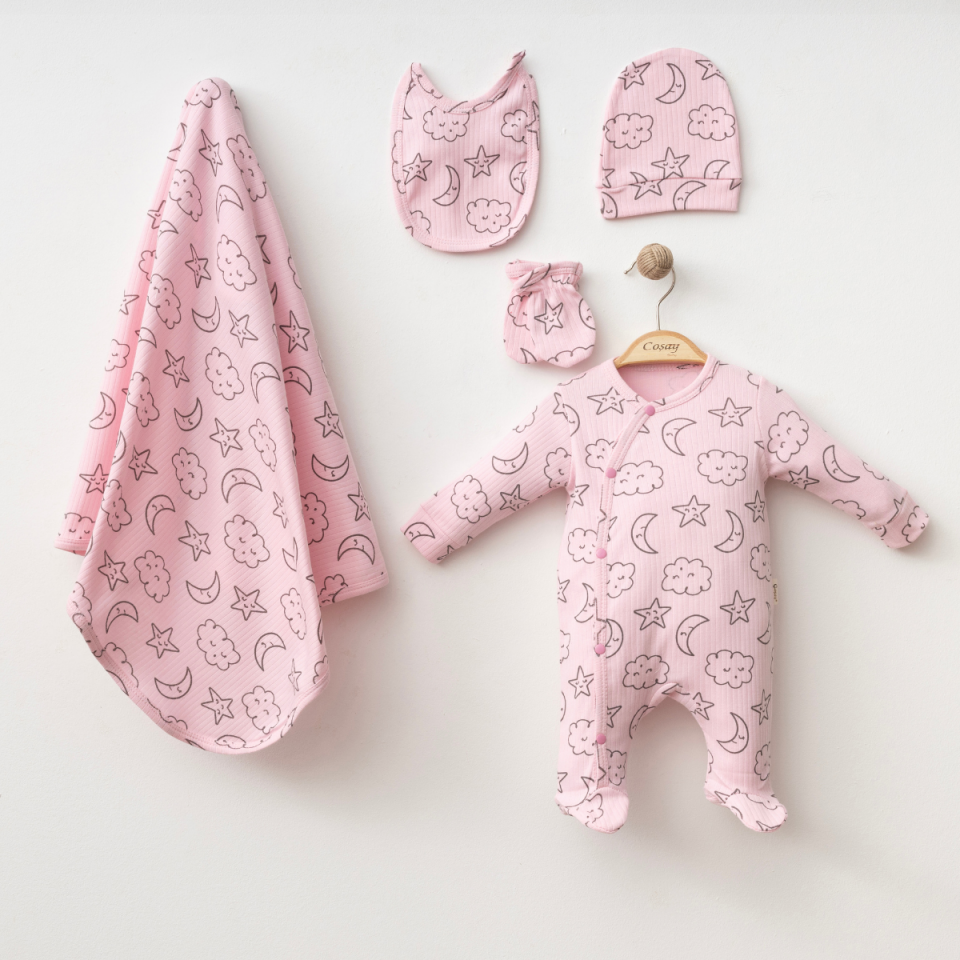 Battaniyeli Unisex 5'li Hastane Çıkış Set