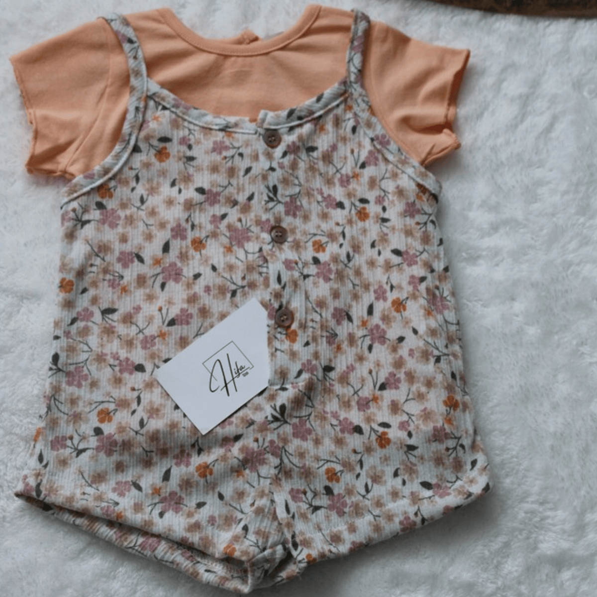 Tişört Salopet Kız Bebek 2'li Takım