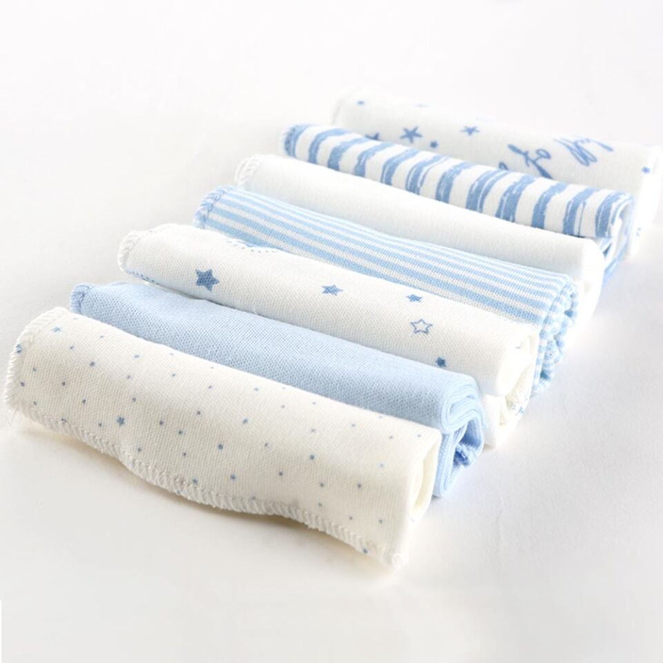 Erkek Bebek Kutulu 7'li Ağız Mendili