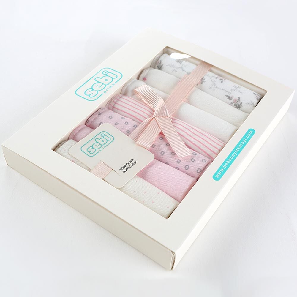 Kız Bebek Kutulu 7'li Ağız Mendili