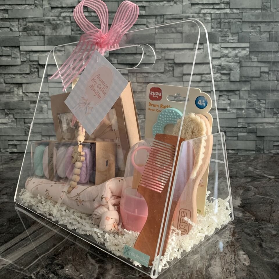 Pleksi Premium Minik Kalpler Çanta Seti