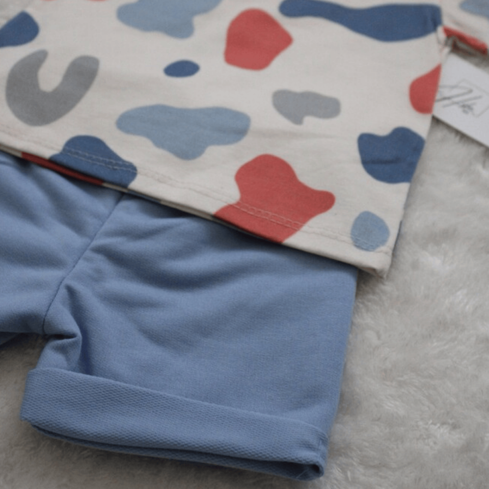 Tişört ve Şort Erkek Bebek Alt Üst 2'li Takım