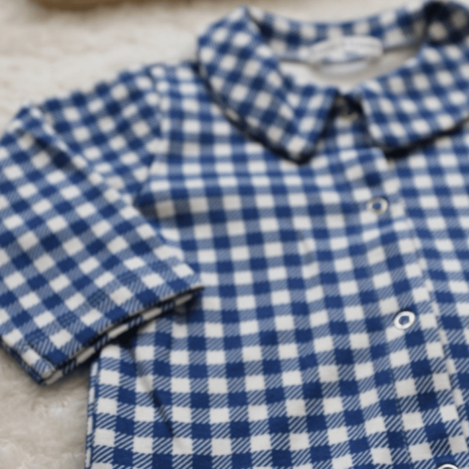 Kareli Çıtçıtlı Alt Üst Erkek Bebek Pijama Takımı