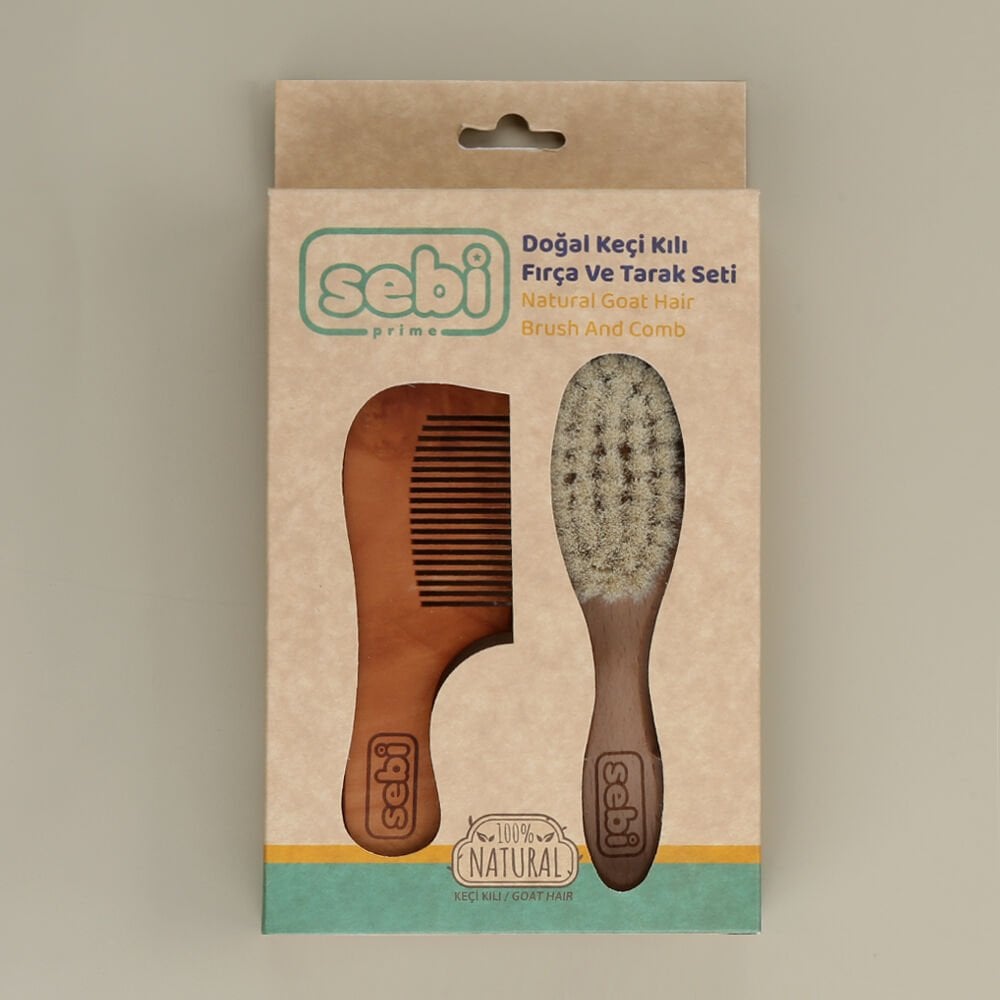 Doğal Keçi Kılı Fırça Ve Tarak Seti