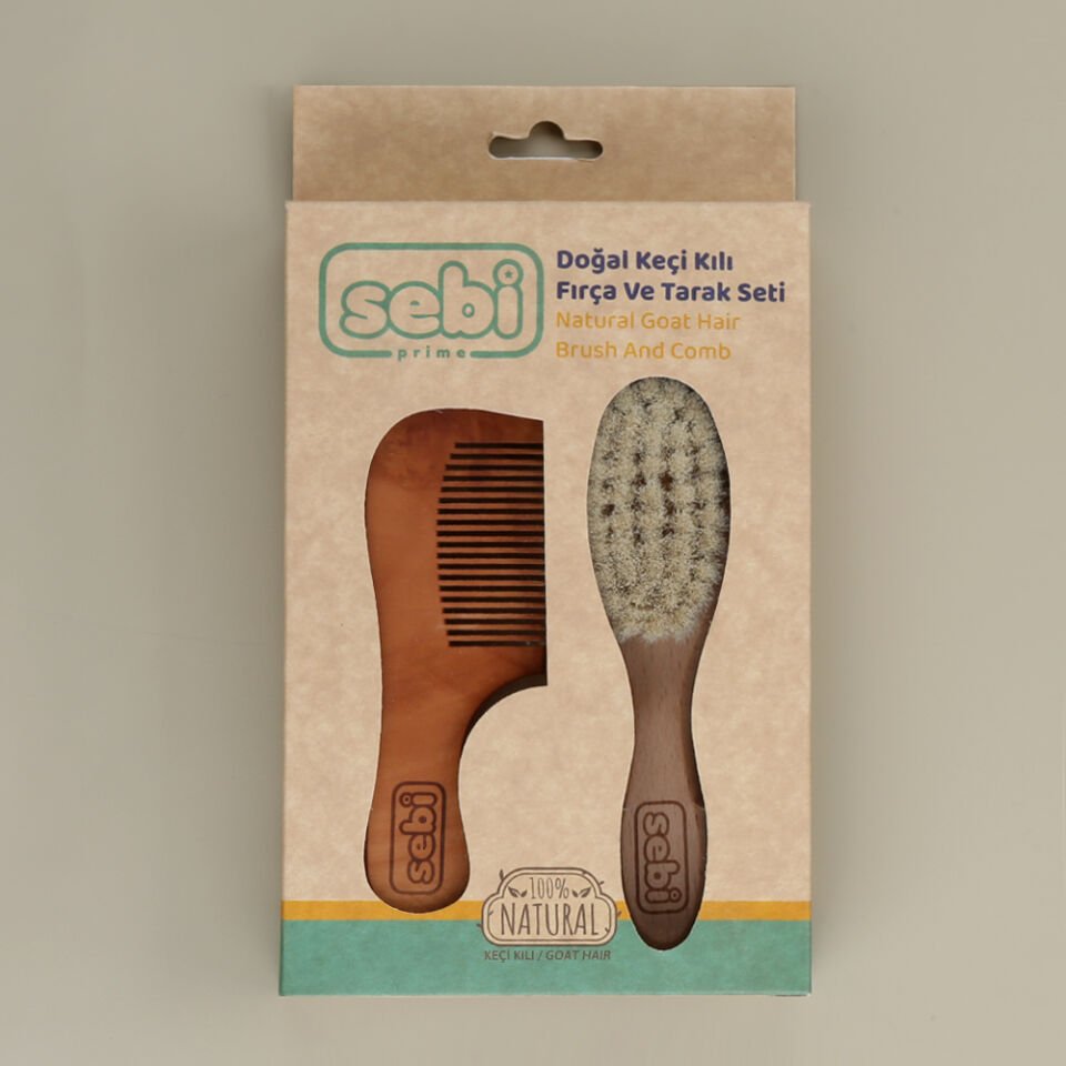 Doğal Keçi Kılı Fırça Ve Tarak Seti