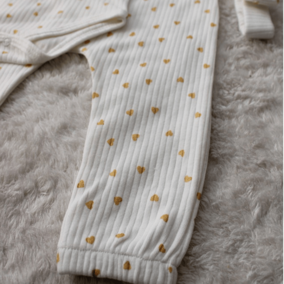 Yaldız Baskılı Bandanalı Fitilli Kumaş 3'lü Kız Bebek Takım