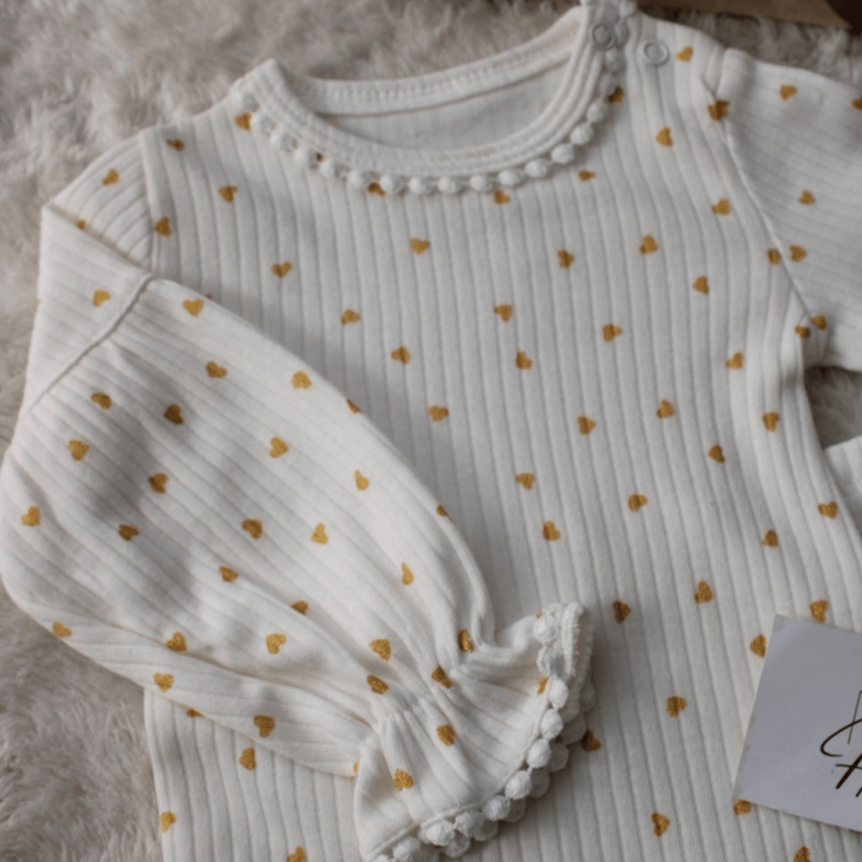 Yaldız Baskılı Bandanalı Fitilli Kumaş 3'lü Kız Bebek Takım