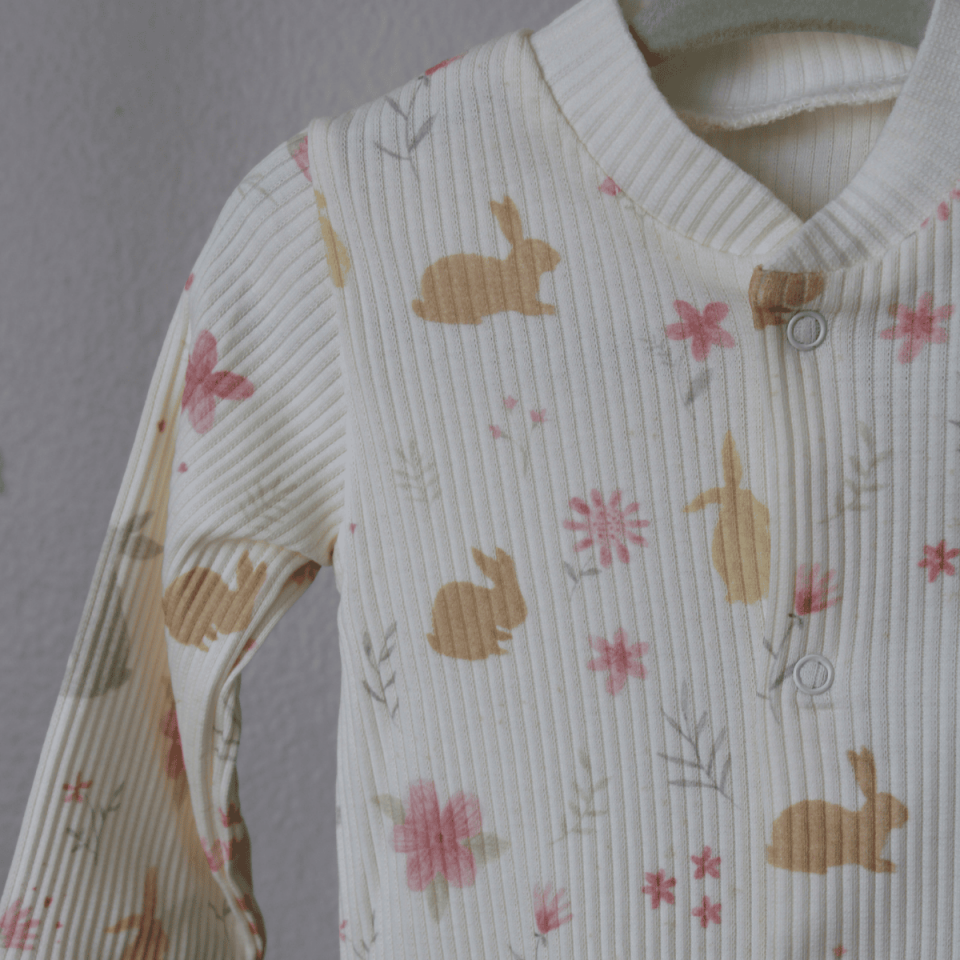 Fitilli Çıtçıtlı Kız Bebek 3'lü Tulum Seti