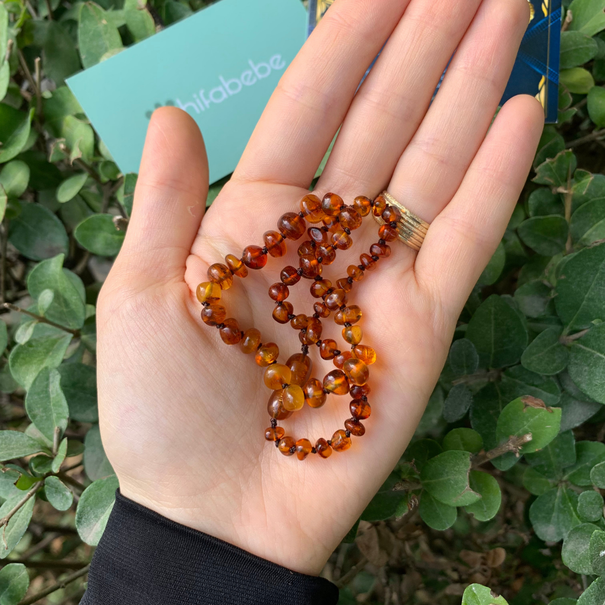 Orijinal Damla Kehribar Sertifikalı Bebek Kolyesi 33-34cm