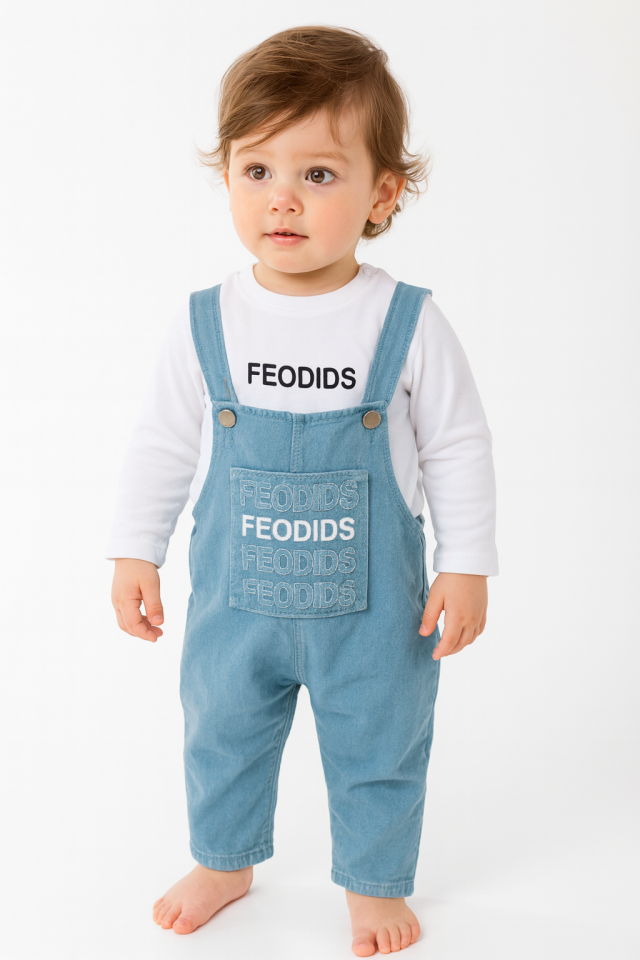 Erkek Bebek Feodid Kot Salopet Takım