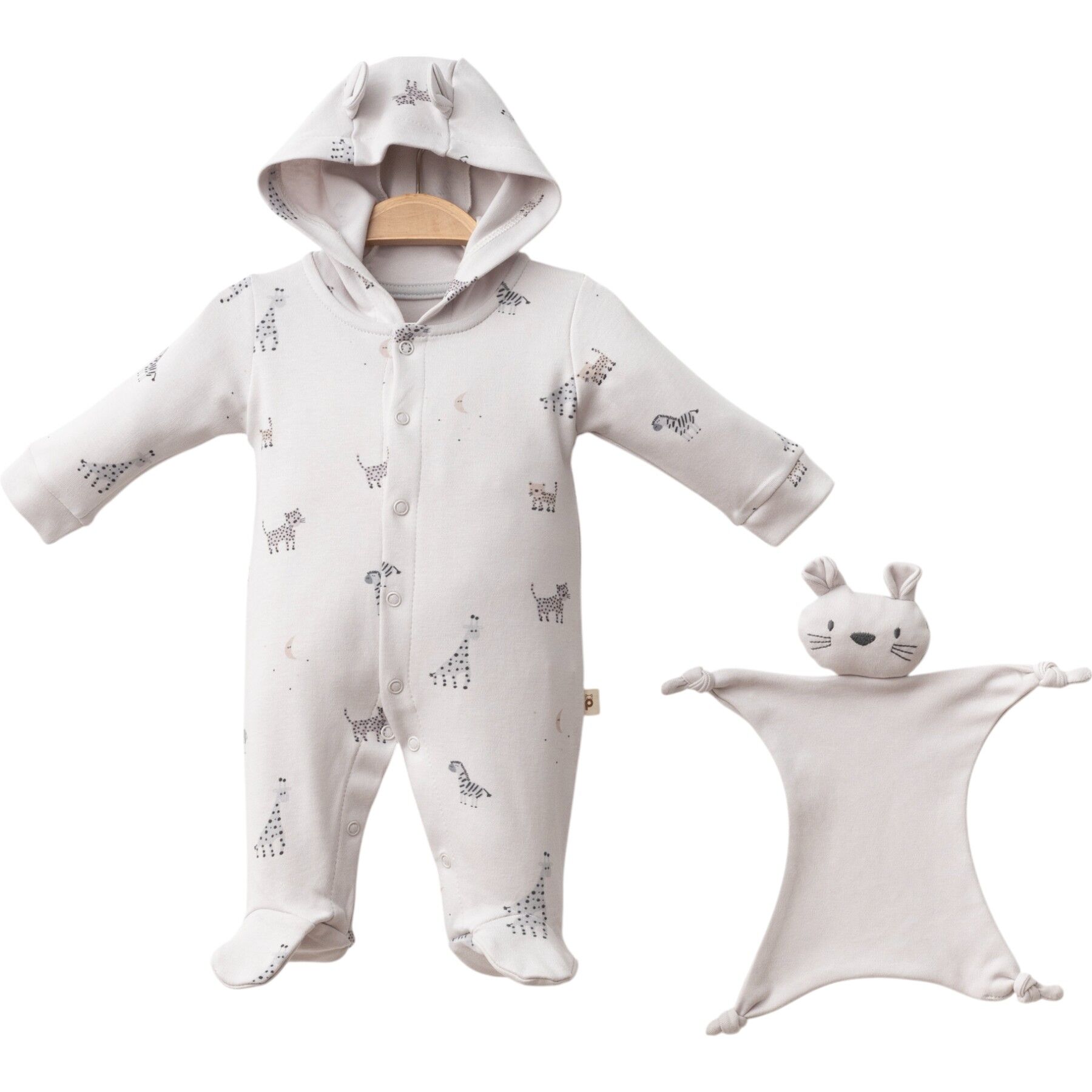 Erkek Bebek Kaplan Uyku Oyuncaklı Tulum