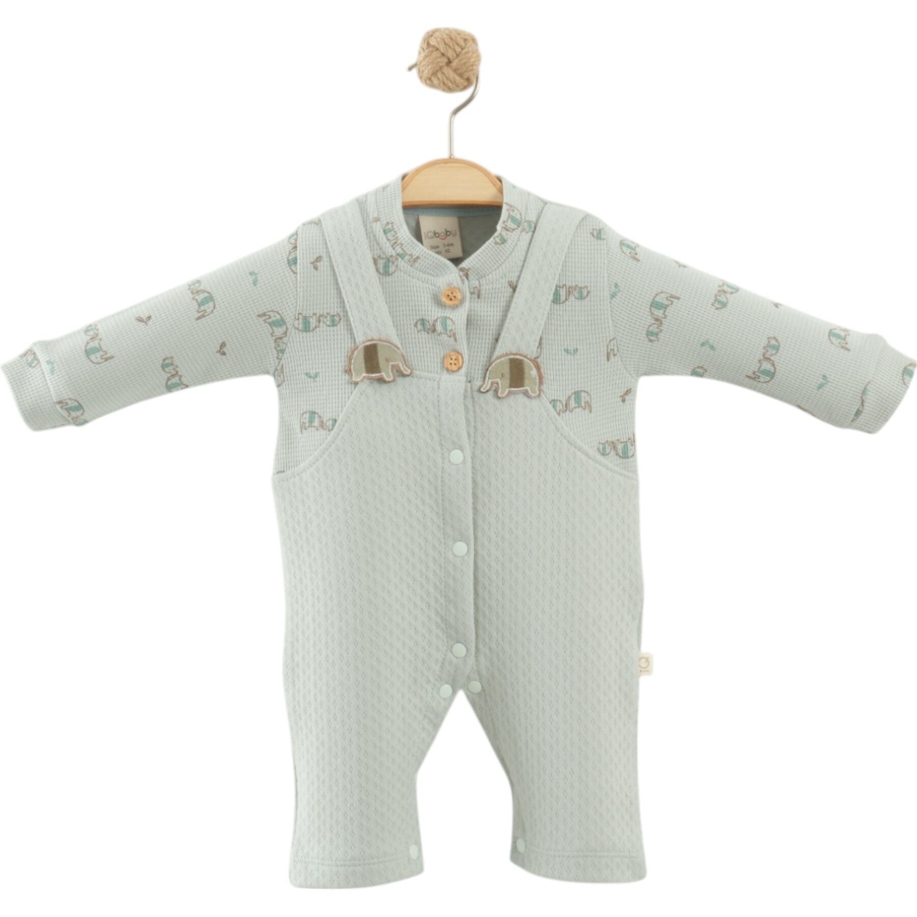 Erkek Bebek Filli Askılı Tulum