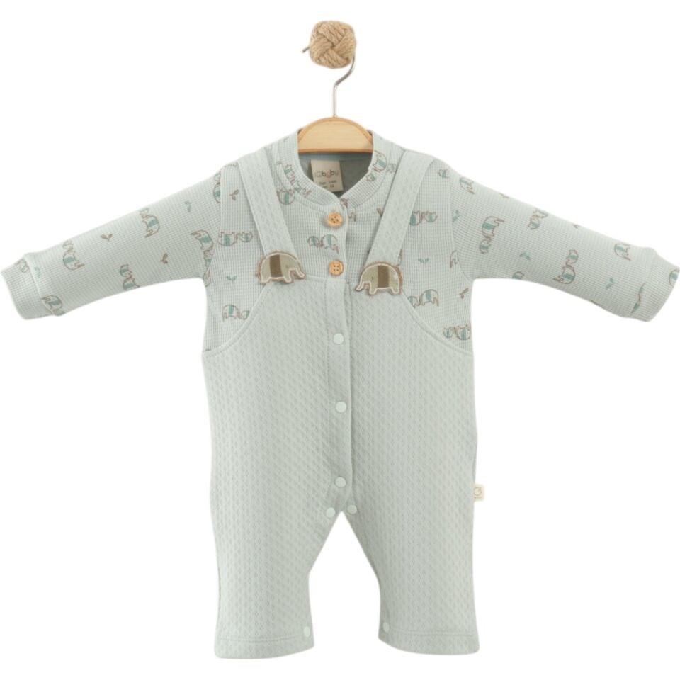 Erkek Bebek Filli Askılı Tulum