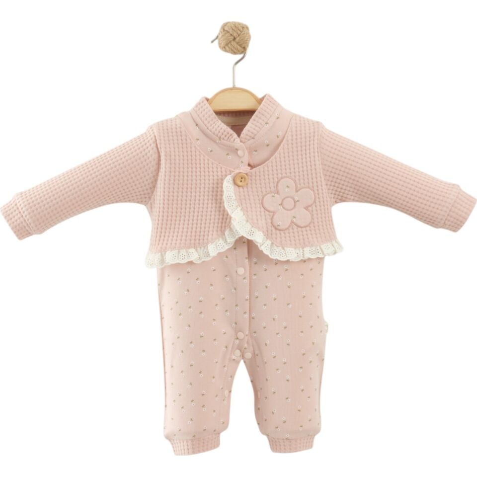 Kız Bebek Papatya Bolerolu Tulum