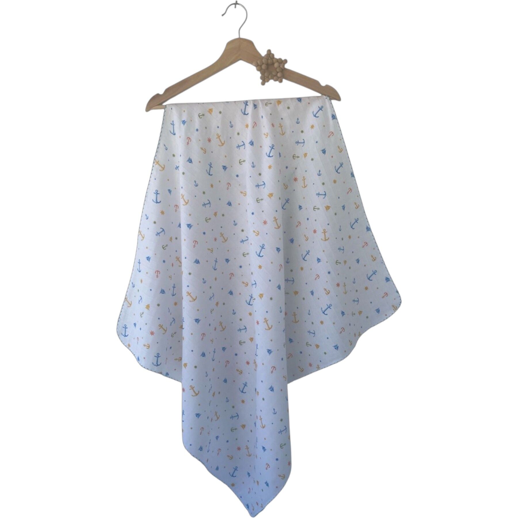 Denizcilik Demir Oyalı Tek Kat Müslin Battaniye 80 *90