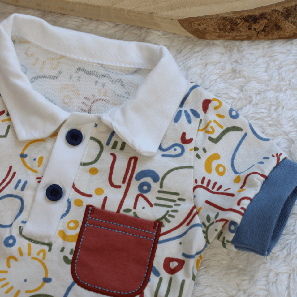 Badi ve Şortlu Erkek Bebek Alt Üst 2'li Takım