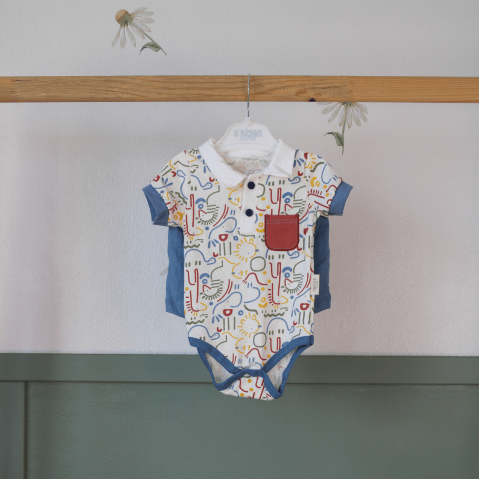 Badi ve Şortlu Erkek Bebek Alt Üst 2'li Takım