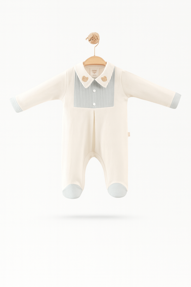 Erkek Bebek Ayıcık Detay Tulum