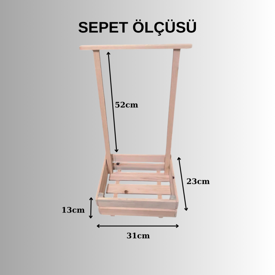 Ahşap Bebek Hediye  Sepeti Pembe