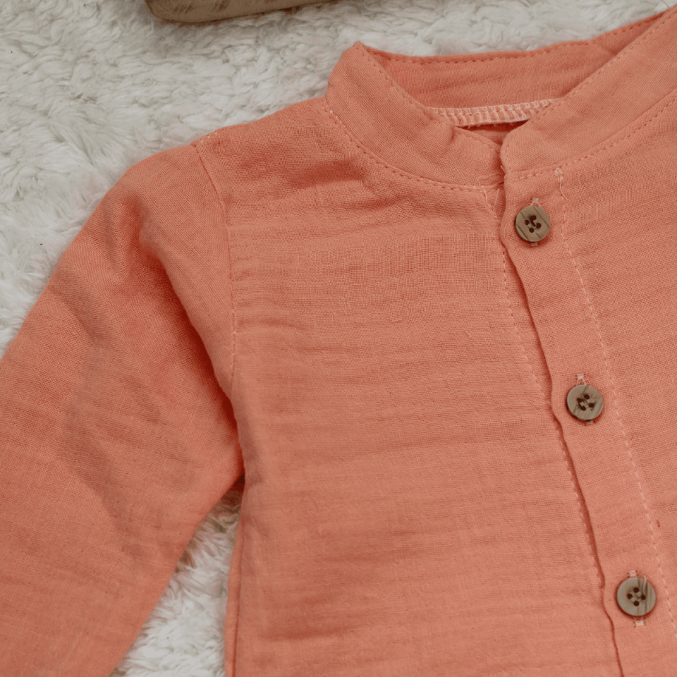 Hakim Yaka Unisex Bebek Mevsimlik/Yazlık Müslin Tulum