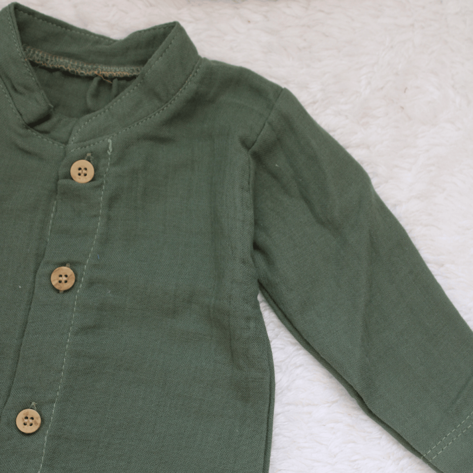 Hakim Yaka Unisex Bebek Mevsimlik/Yazlık Müslin Tulum