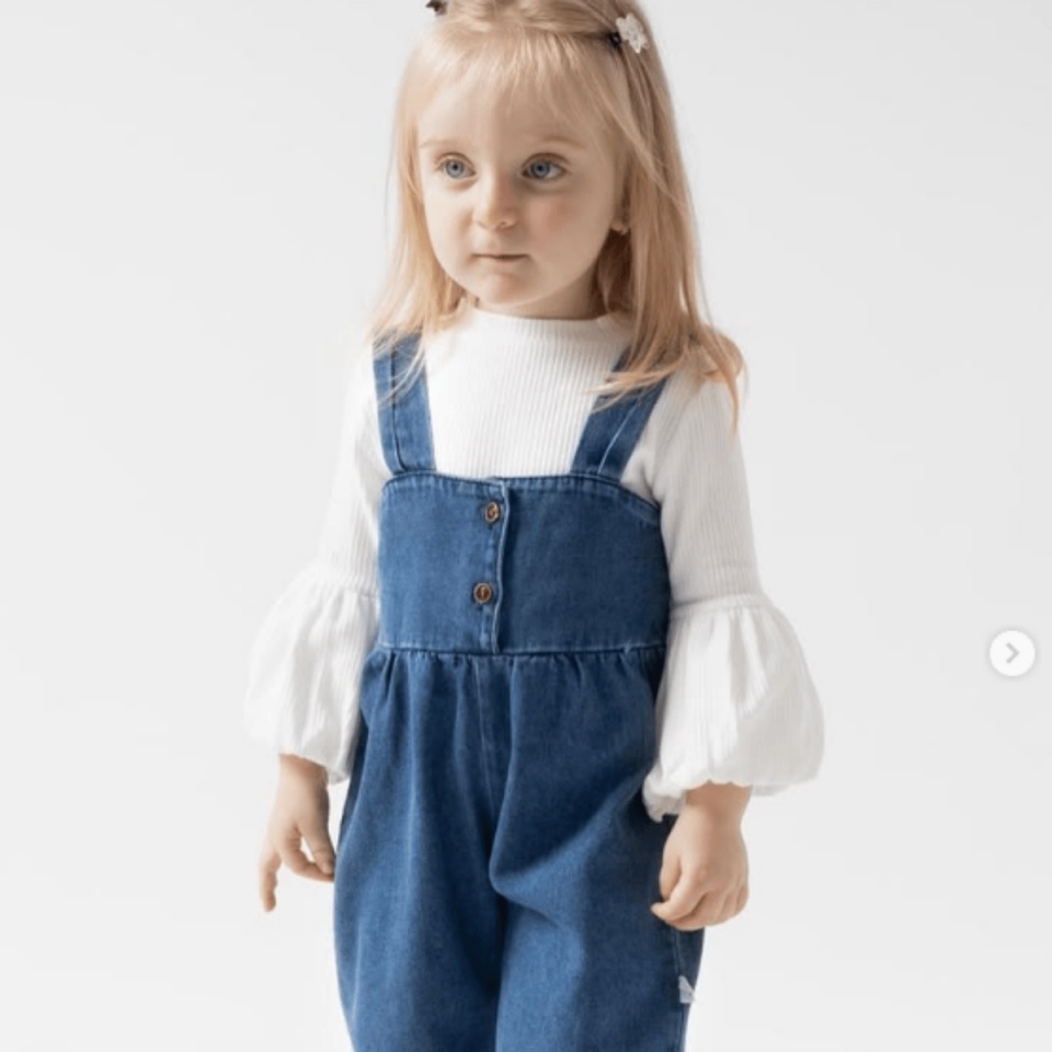 Rahi Kot Kız Bebek Salopet 2'li Takım