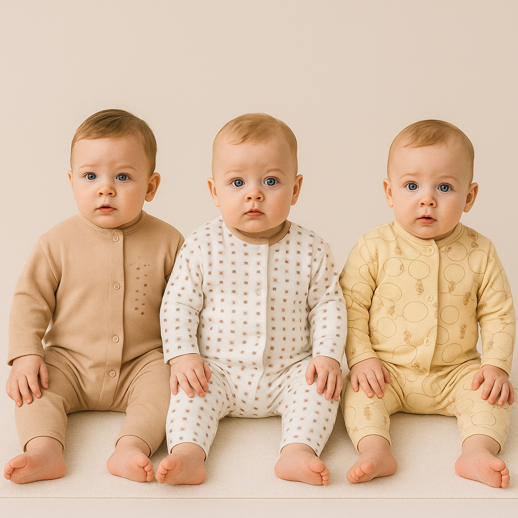 Erkek Bebek Fermuarlı Uçurtmalı 3lü Tulum