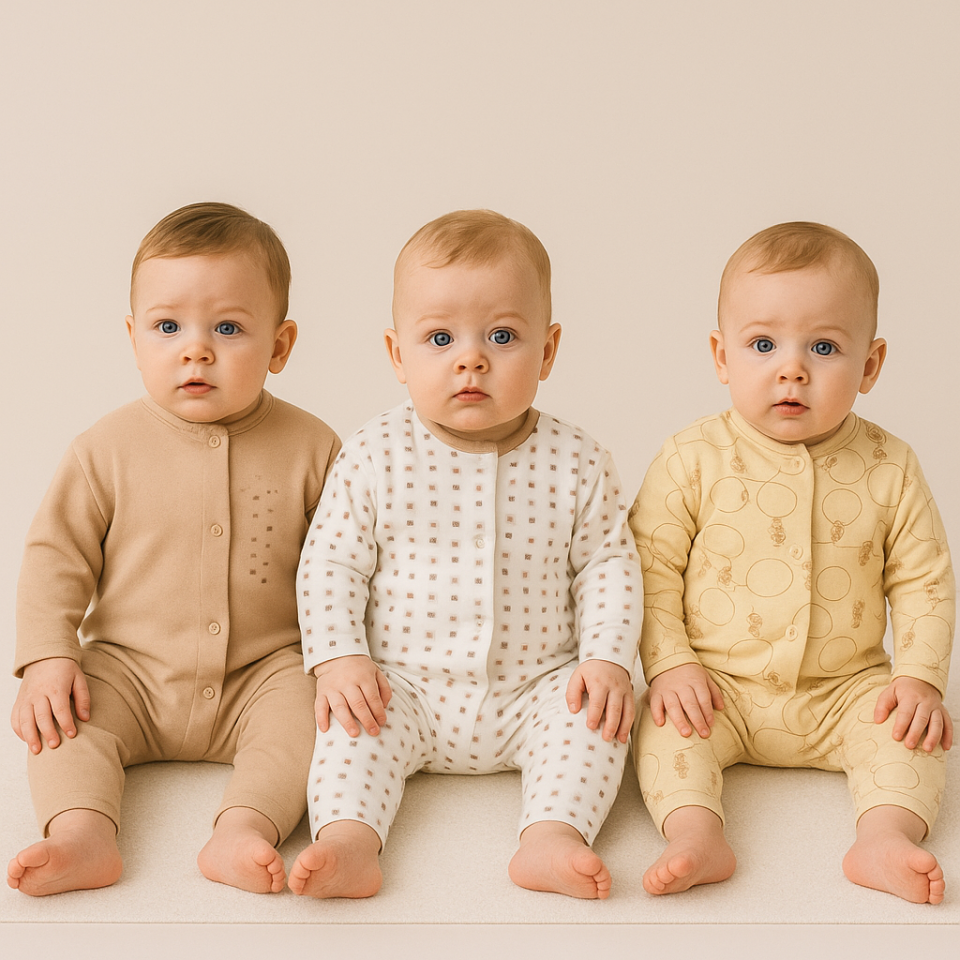 Erkek Bebek Fermuarlı Uçurtmalı 3lü Tulum