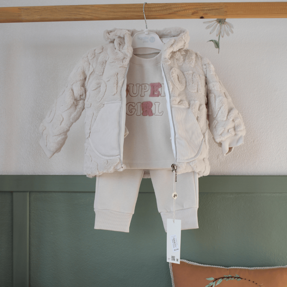 Süpergirl 3'lü Kız Bebek Takım