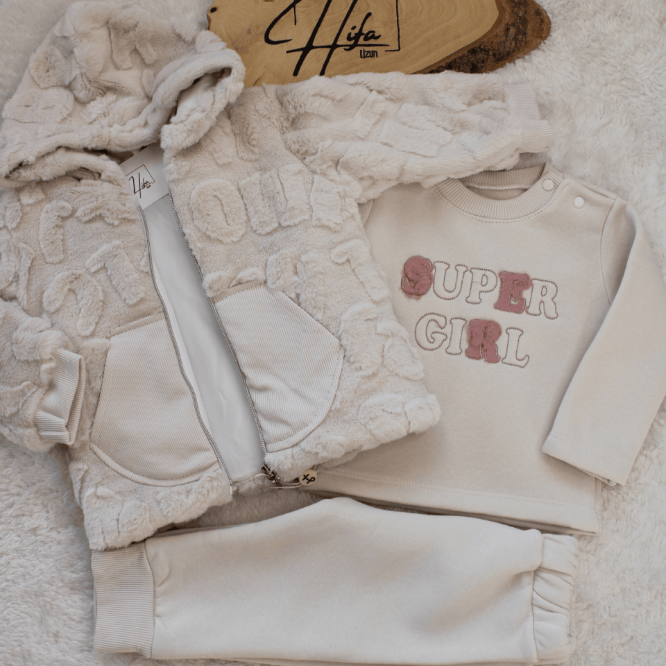 Süpergirl 3'lü Kız Bebek Takım