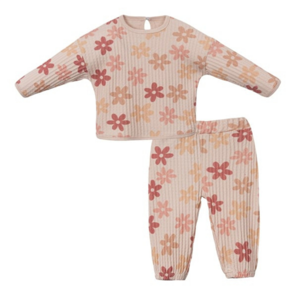 Furuna Çiçekli Kız Bebek Alt Üst 2'li Takım
