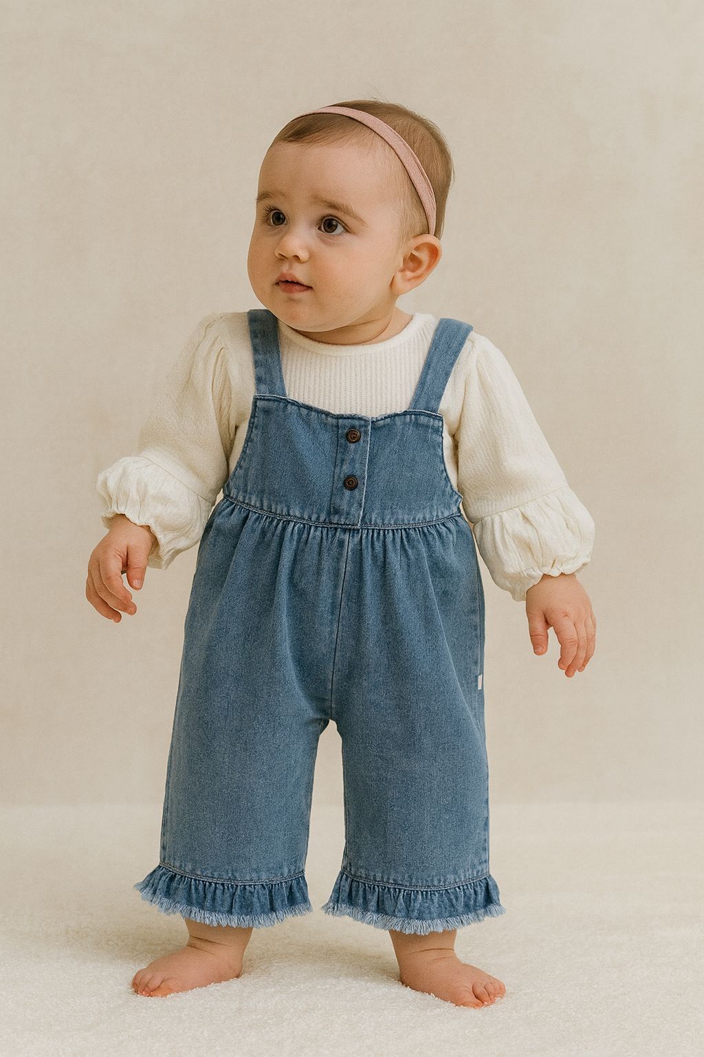 Kız Bebek Premium Rahi Kot Slopet Takım