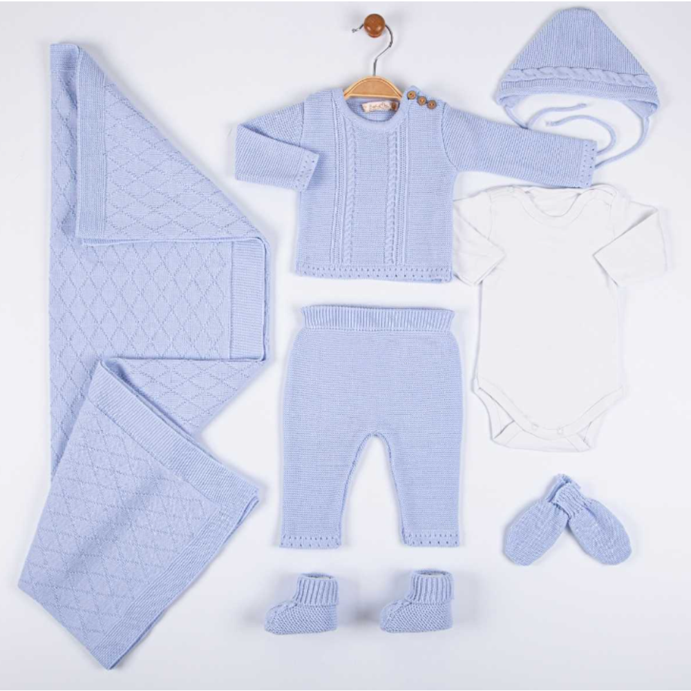 Triko Erkek Bebek 7'li Hastane Çıkışı Set