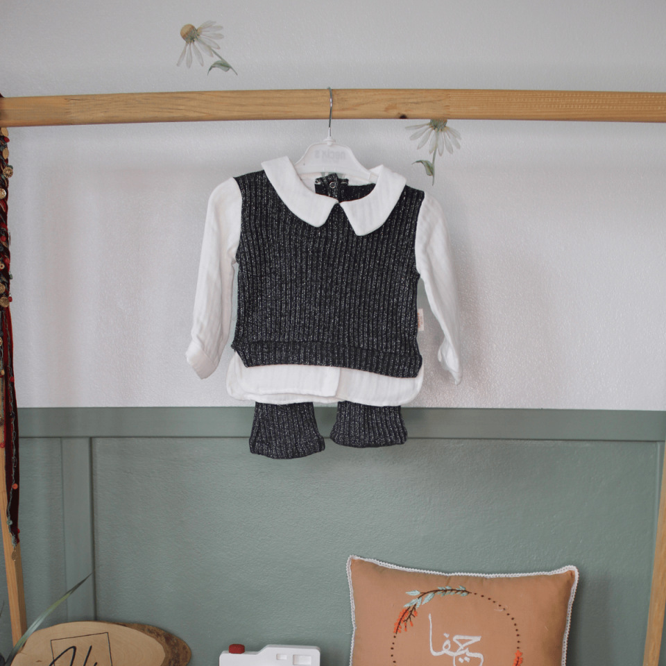 Rüya Özgün Simli Kız Bebek Alt Üst 2'li Takım