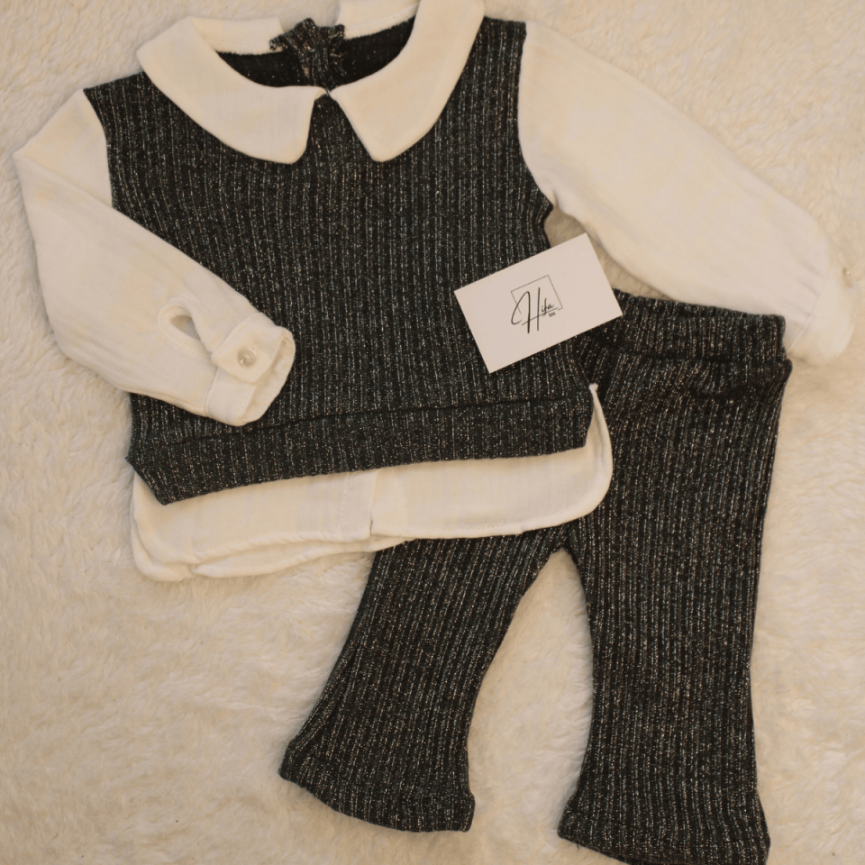 Rüya Özgün Simli Kız Bebek Alt Üst 2'li Takım