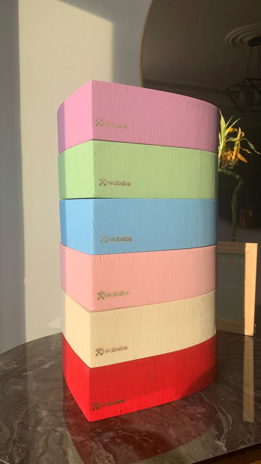 Doğal Ahşap Kalp Kasa