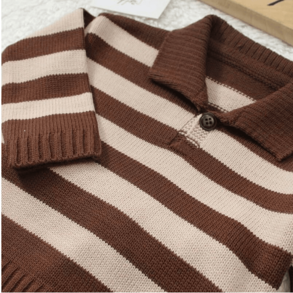 Trikolu Alt Üst Çizgili Erkek Bebek Takım