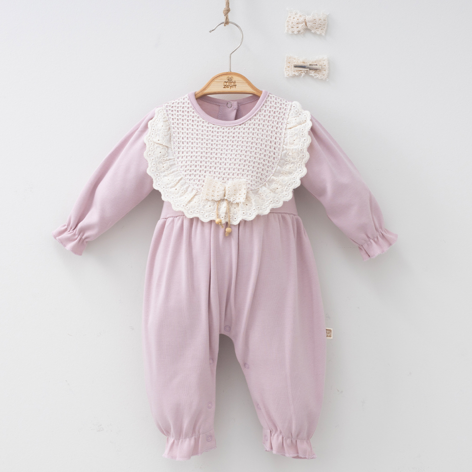 Amelia Tokalı Kız Bebek Tulum