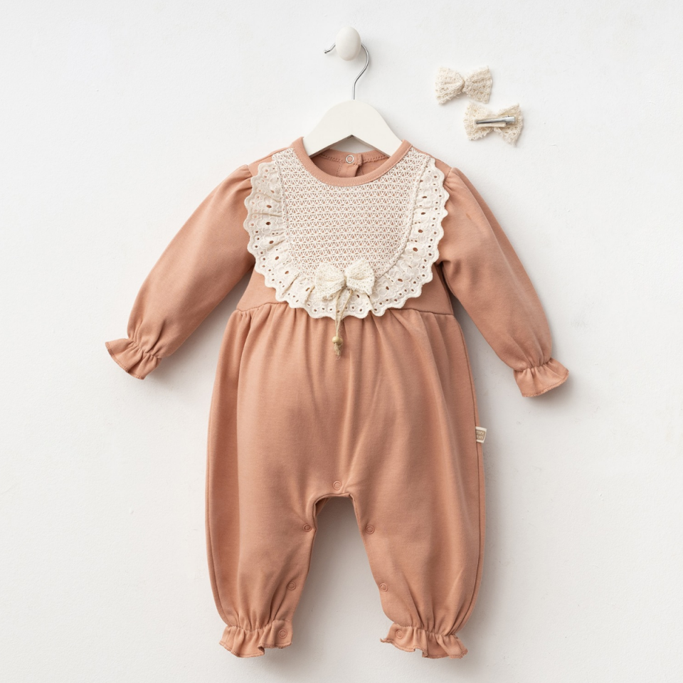 Amelia Tokalı Kız Bebek Tulum