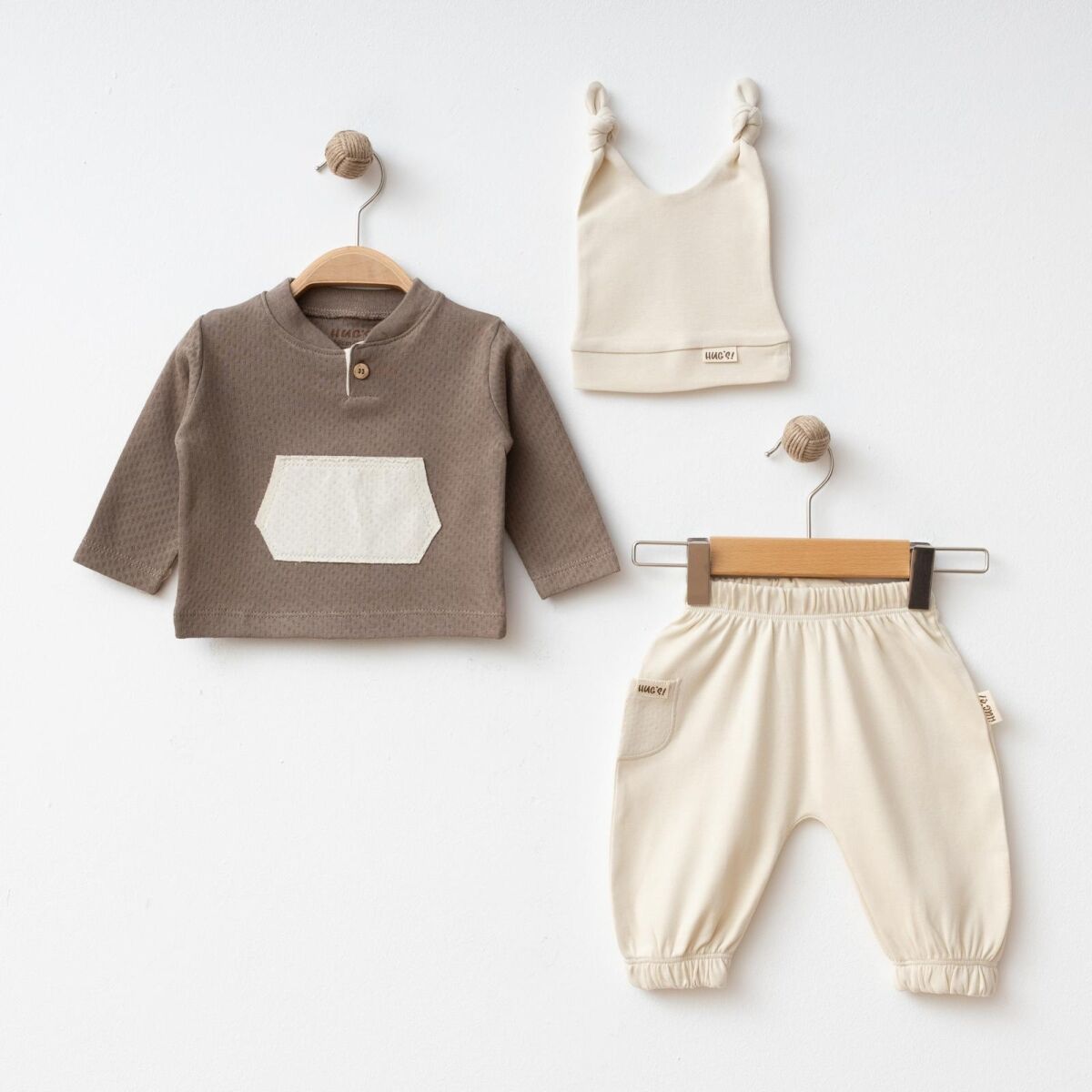 Hugs Erkek Bebek Çift Renkli Cepli Takım