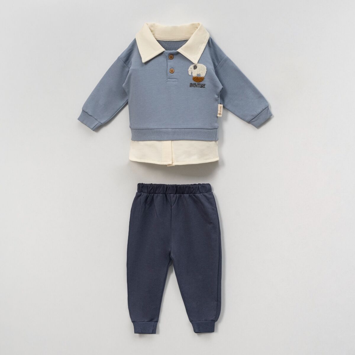 Fil Süzeneli Erkek Bebek 2li Takım