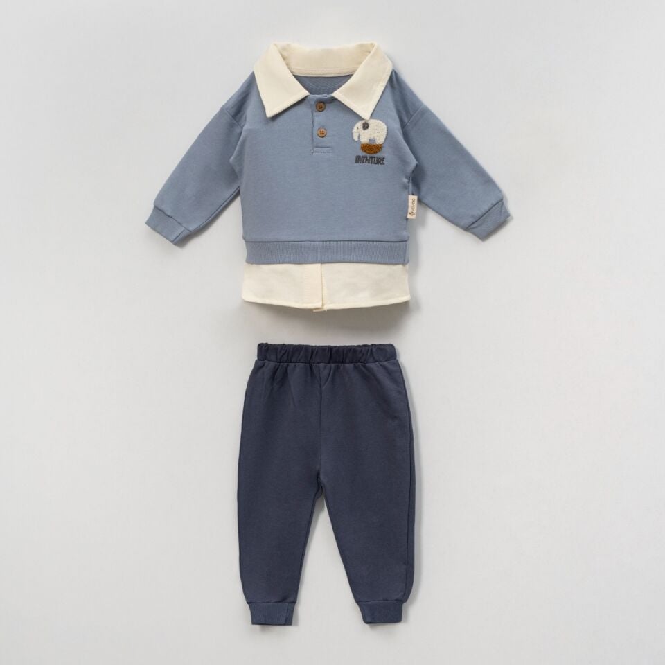 Fil Süzeneli Erkek Bebek 2li Takım